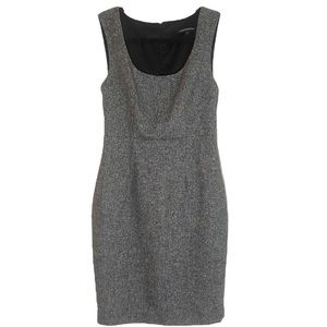 Express Mid-length A-line Dress in Grey Tweed.